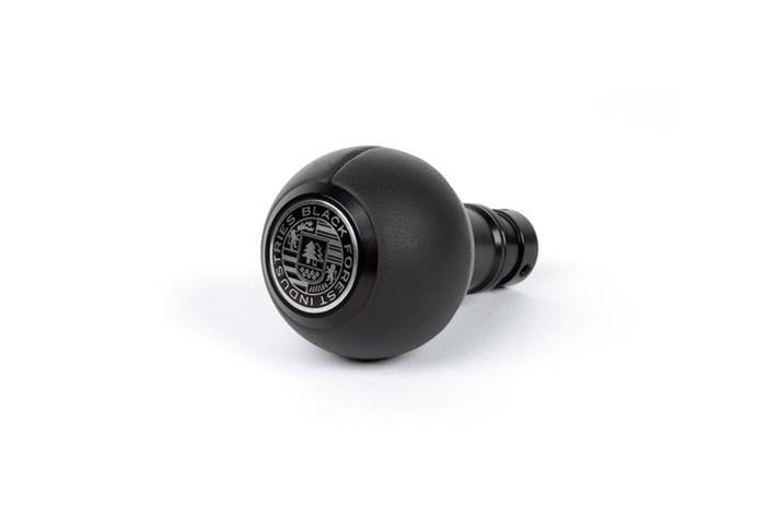 BFI Heavy Weight Shift Knob - Smooth Black Nappa Leather | Black Anodized (VW/Audi DSG & Automatic)