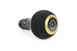 BFI Heavy Weight Shift Knob SCHWARZ - Black Alcantara - Gold Top (VW/Audi DSG & Automatic)