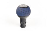 BFI Heavy Weight Shift Knob - Porsche Maritime Blue Leather - Black Anodized (VW/Audi Fitment)