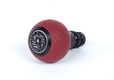 BFI GS2 Heavy Weight Shift Knob - Magma Red Air Leather - Black Anodized (Audi R8 - M8x1.25)