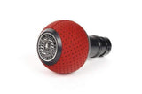 BFI Heavy Weight Shift Knob - Rosso Centaurus Leather - Black Anodized (BMW Fitment)