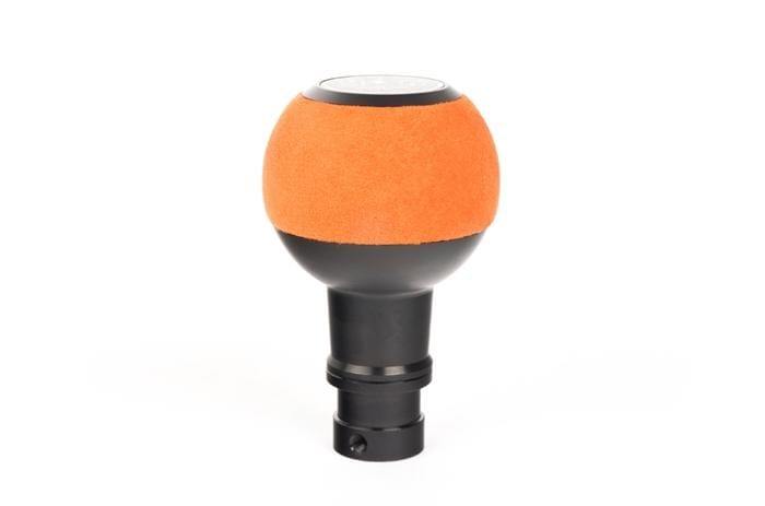 BFI Heavy Weight Shift Knob - Orange Alcantara/Black Anodized (BMW Fitment)