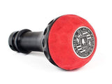BFI Heavy Weight Shift Knob SCHWARZ - Golf Ball - Red Alcantara (VW/Audi Fitment)