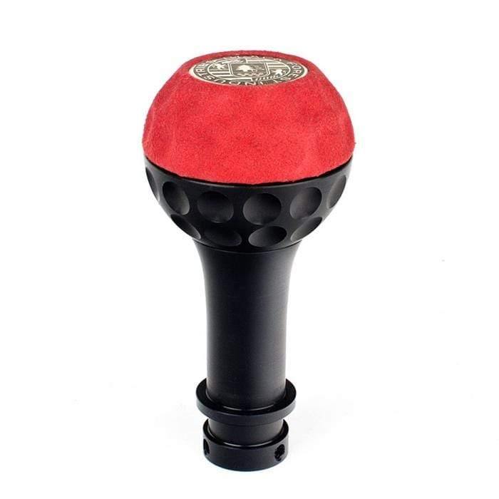 BFI Heavy Weight Shift Knob SCHWARZ - Golf Ball - Red Alcantara (VW/Audi Fitment)