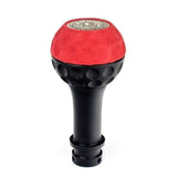BFI Heavy Weight Shift Knob SCHWARZ - Golf Ball - Red Alcantara (VW/Audi Fitment)
