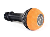 BFI Heavy Weight Shift Knob SCHWARZ - Golf Ball - Orange Alcantara (VW/Audi Fitment)