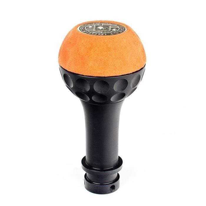BFI Heavy Weight Shift Knob SCHWARZ - Golf Ball - Orange Alcantara (VW/Audi Fitment)