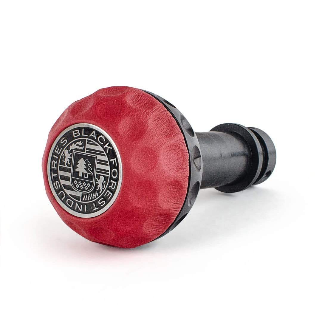 BFI Heavy Weight Shift Knob Schwarz - Rosso Centaurus Leather