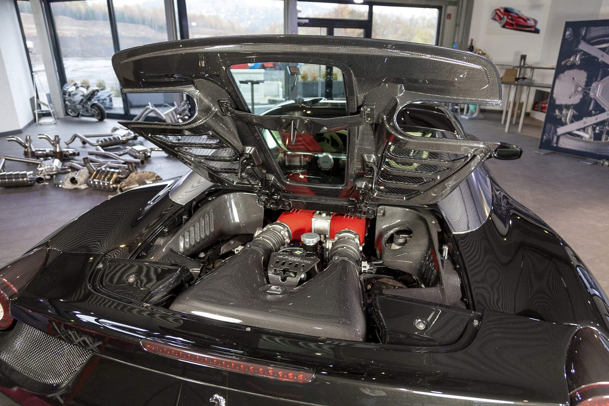 Ferrari 458 Carbon and Glass Bonnet - Primed Top/Clear Bottom (Spider/Aperta ONLY)