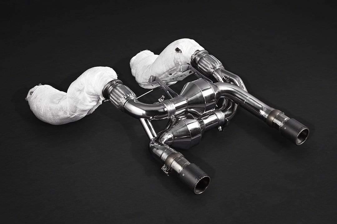 Mclaren 720S – Valved Exhaust with Sports Cats 200 Cell and Carbon Fiber Tips (CES3)