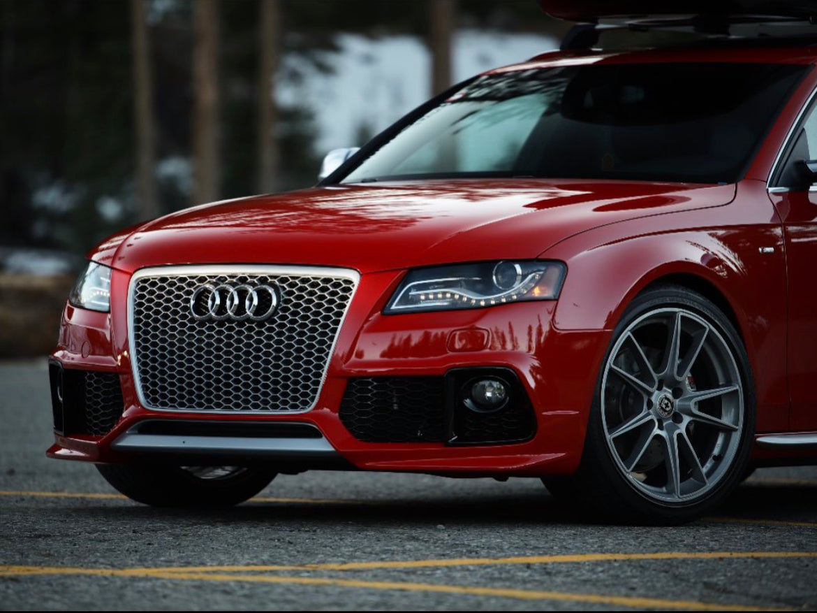 Audi RS4 Honeycomb Front Grille - Silver | (2009-2012) B8 A4/S4
