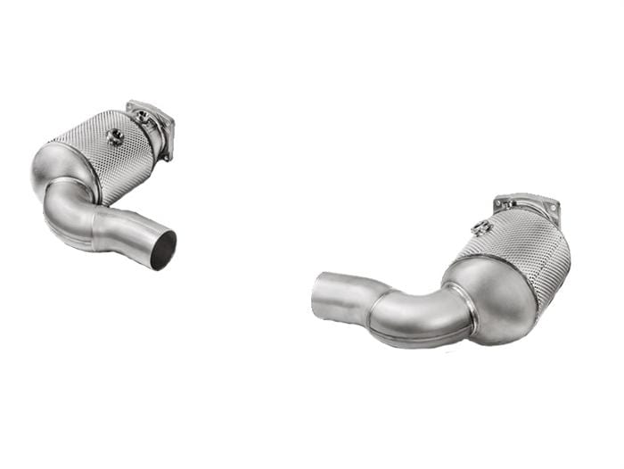 Akrapovic Stainless Link Pipe Set w/ Cat - 991.2 Turbo