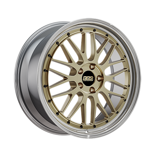 BBS LM 19" 5x112 Gold Center / Diamond Cut Lip