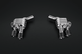 Porsche Panamera 971 Turbo & Turbo S - Valved Exhaust System & Mid-Pipes (Incl CES-3) Carbon Fiber Tips