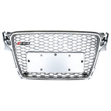 Audi RS4 Honeycomb Front Grille - Silver | (2009-2012) B8 A4/S4