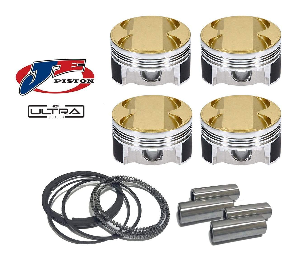 Ultra Series 23mm Pin Piston Set By JE - 82.5mm Standard Bore | 9.6:1 CR | Stock Stroke - 92.8mm - VW/Audi 2.0T TSI