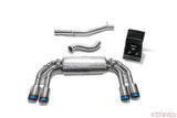 ARMYTRIX Stainless Steel Valvetronic Catback Exhaust System Quad Blue Coated Tips Volkswagen Golf R MK7.5 17+