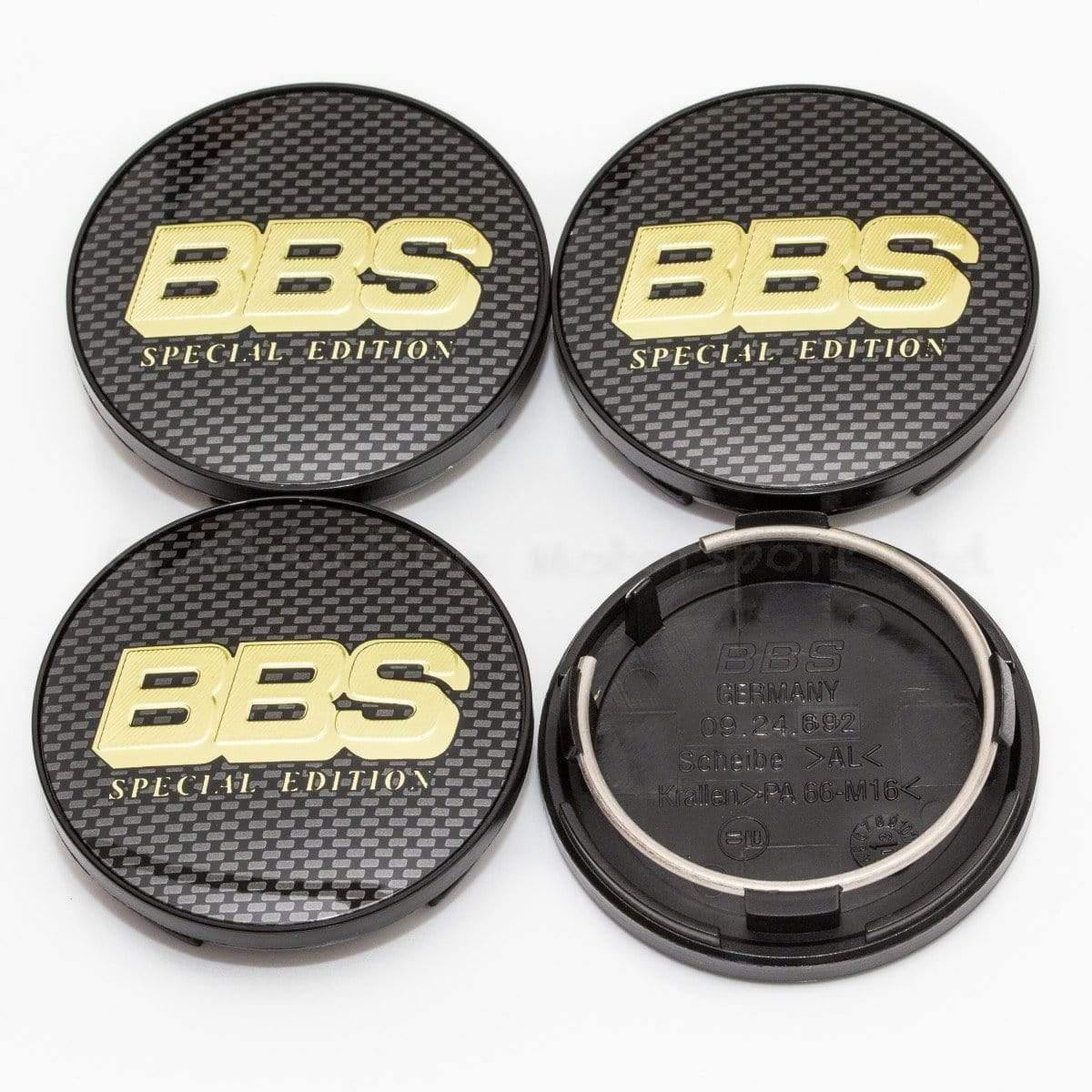 BBS Carbon/Gold Special Ed. RXR-Gold Center Cap (Sold Each) - 70.6mm 4-Tab - (NLA)