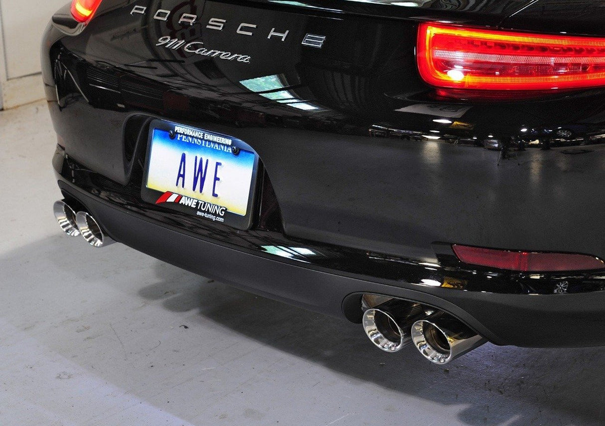 AWE Tuning Porsche 991 SwitchPath Exhaust, for Non-PSE cars Chrome Silver Tips