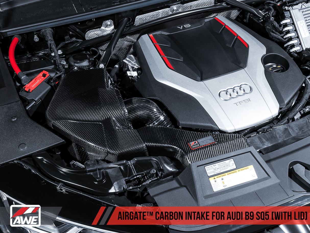 AWE AirGate Carbon Fiber Intake w/Lid | Audi B9 SQ5