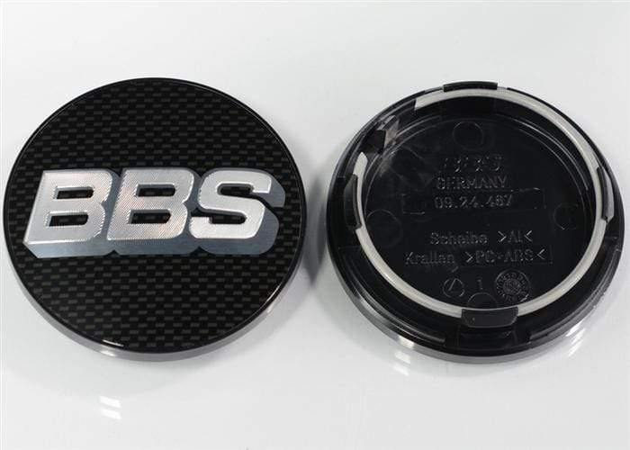 BBS Carbon Silver Center Cap (Sold Each) - 70.6mm 4-Tab