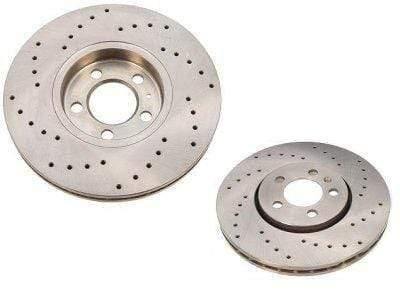 Rear Zimmerman Cross Drilled Rotor Set (256x22mm)
