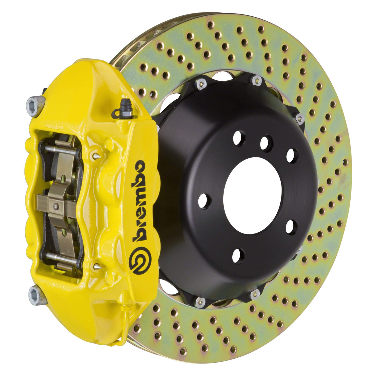 Brembo GT Systems 380x28 2-Piece 4 Piston Yellow Drilled Rear
