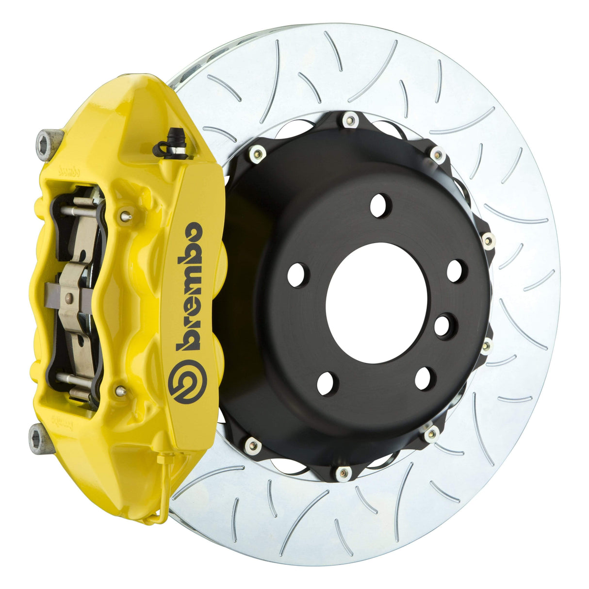 Brembo GT Systems 380x28 2-Piece 4 Piston Yellow Slotted Type-3 Rear