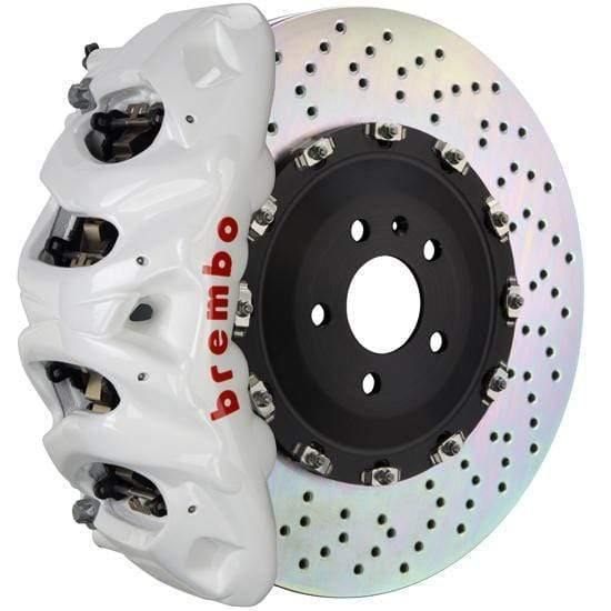 Brembo GT Systems 412x38 2-Piece 8-Piston White Drilled Front