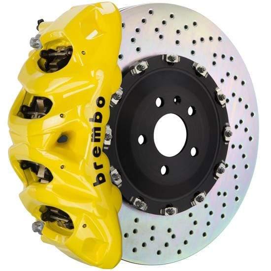 Brembo GT Systems 412x38 2-Piece 8-Piston Yellow Drilled Front