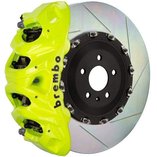 Brembo GT Systems 412x38 2-Piece 8-Piston Fluo. Yellow Slotted Front