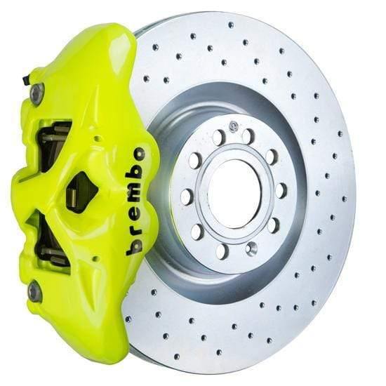 Brembo GT Systems 345x30 1-Piece 4-Piston Fluo. Yellow Drilled Front