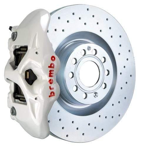Brembo GT Systems 345x30 1-Piece 4-Piston White Drilled Front