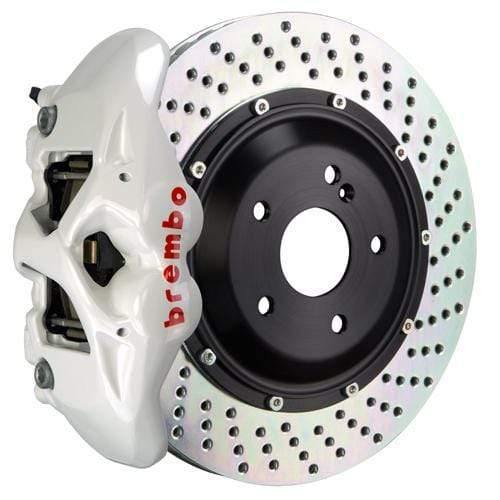 Brembo GT Systems 380x28 2-Piece 4-Piston White Drilled Rear