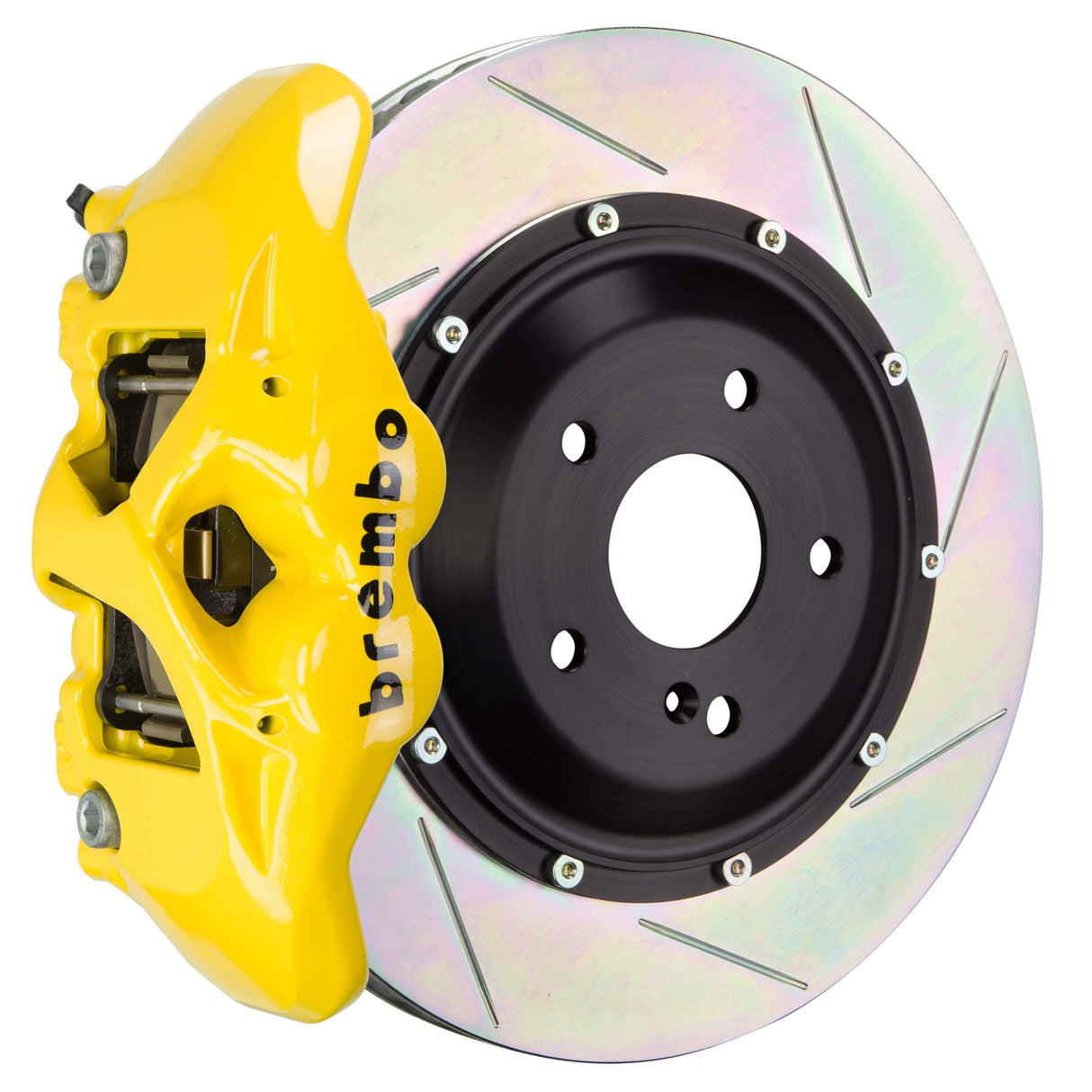 Brembo GT Systems 380x28 2-Piece 4 Piston Yellow Slotted Rear
