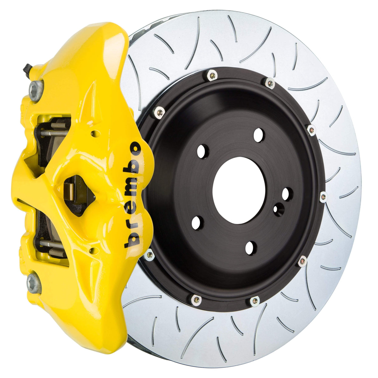 Brembo GT Systems 380x28 2-Piece 4 Piston Yellow Slotted Type-3 Rear