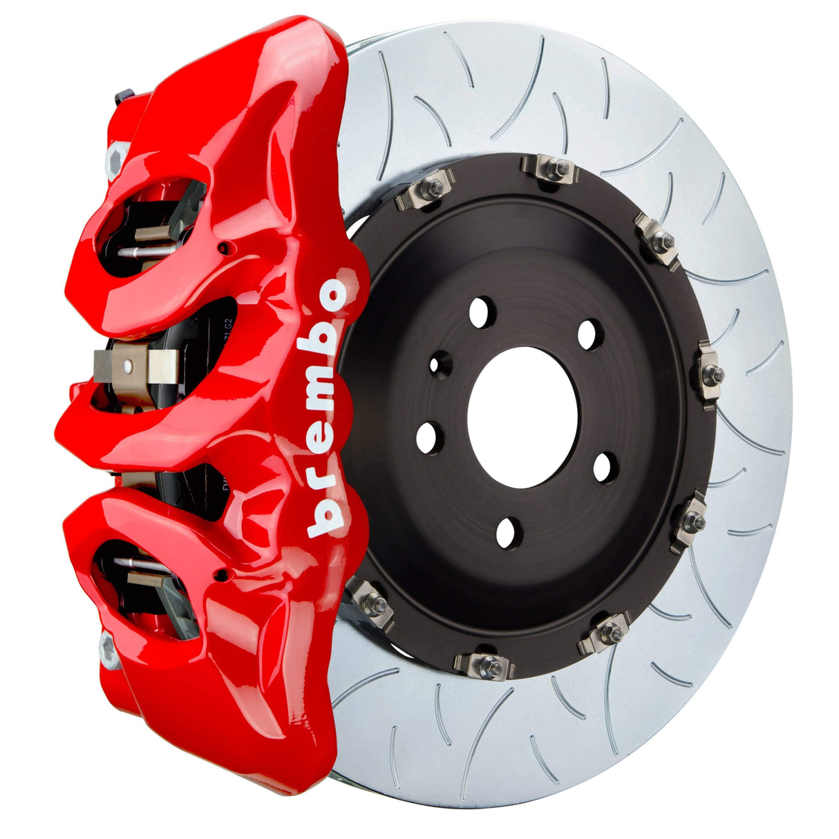 Brembo GT Systems 380x34 2-Piece 6 Piston Red Slotted Type-3 Front