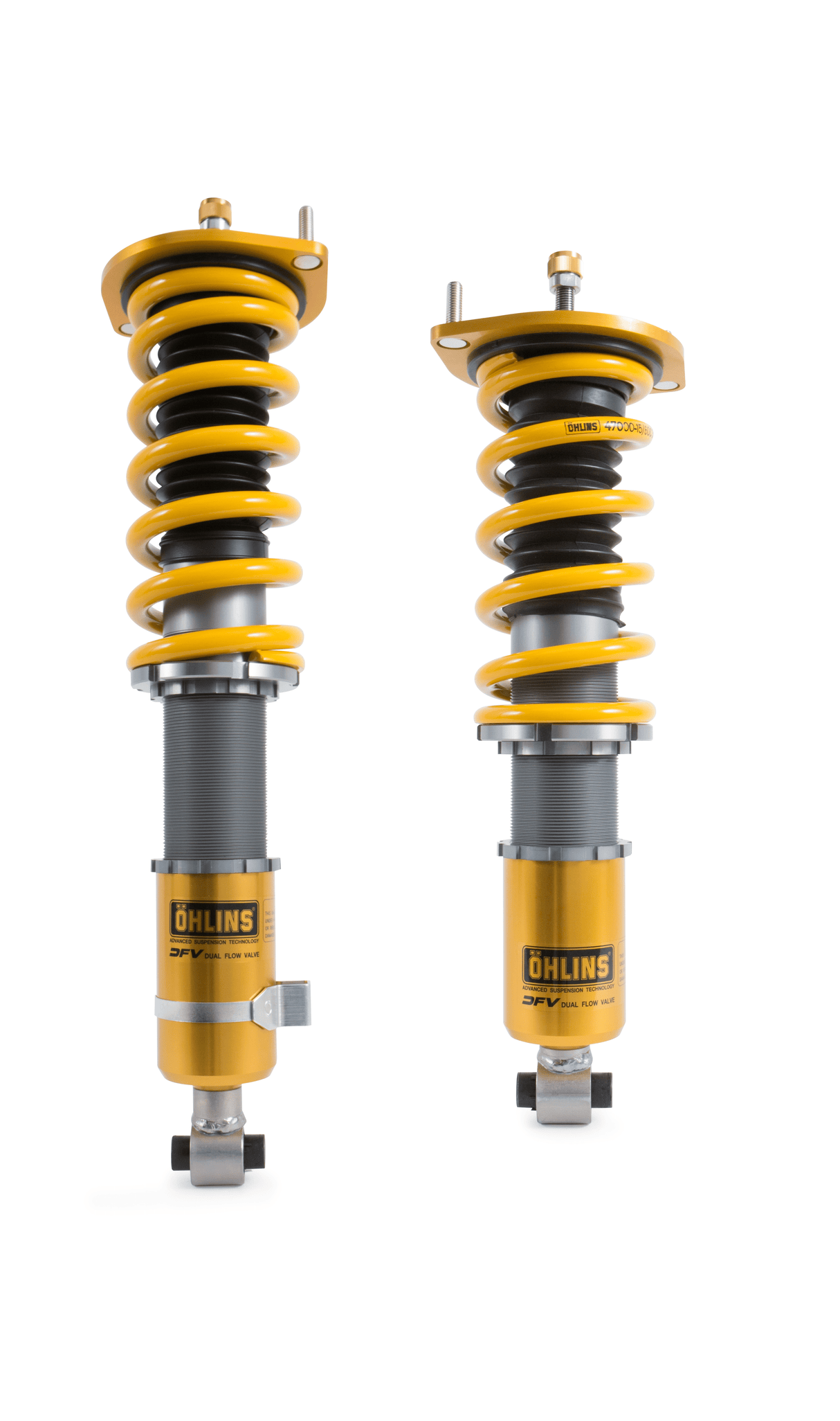 Ohlins 90-05 Mazda Miata (NA/NB) Road & Track Coilover Suspension System featuring Dual Flow Valve Technology