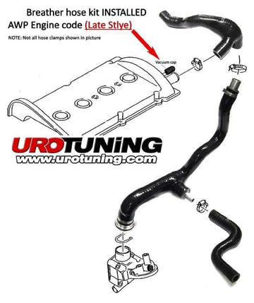 1.8T Breather Hose Kit for 2001-up AWW/AWP Mk4 | 034 Reinforced Silicone