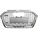 Audi RS3 Silver Honeycomb Front Grille | (2017-2020) 8V.5 A3/S3