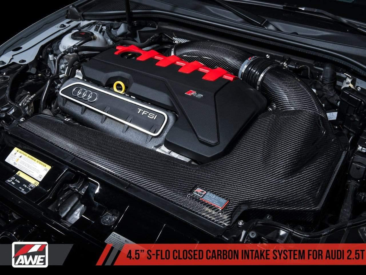 AWE 4.5" S-FLO Carbon Fiber Intake | Audi 8V RS3/Mk3 TT-RS