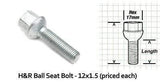 H&R Lug Bolt | Ball Seat 12x1.5