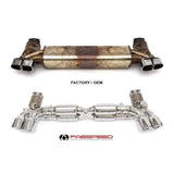 Fabspeed Valvetronic Supersport X-Pipe Exhaust - Porsche 991.2 Turbo/S - Race - Includes Cat Bypass - Deluxe Quad Tips (Wet Black)