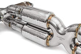 Fabspeed Valvetronic Supersport X-Pipe Exhaust - Porsche 991.2 Turbo/S - Race - Includes Cat Bypass - Deluxe Quad Tips (Wet Black)