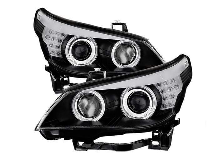Spyder BMW E60 5-Series 04-07 Projector Headlights - Smoke